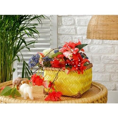 Chester Basket 20x20x14cm Yellow decorative baskets cestos decorativos декоративные корзины
