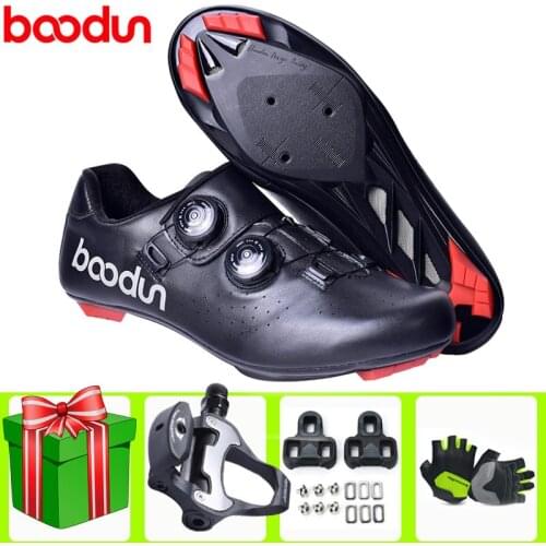 Boodun Road Cycling Shoes Racing Bicycle Flat Sneakers Men Cleat Women Dirt Bike Shoe Spd-SL Biking Male Bicicleta Carretera