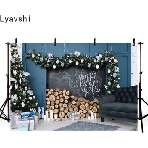 Lyavshi background Christmas background decorated Christmas tree photo photo background Christmas fireplace studio background