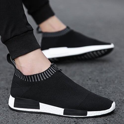 2021 Summer Men Casual Socks Shoes Flying Weave New Fashion Sports Male Flats Mesh Comfortable Lightweight Men Sneakers
