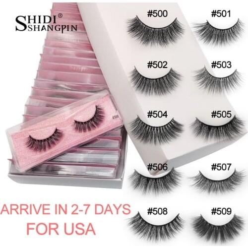 SHIDISHANGPIN 20/30/40/50/100 pairs bulk lashes wholesale natural long false eyelash extension 3d mink eyelashes fluffy makeup