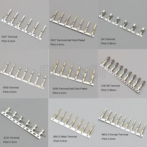100-500Pcs 2.5mm 3.0mm 3.96mm 4.2mm Pitch Male Female Wire to Wire Connector Plug Terminal Pins JC25 5557 5559 VH CH MX3.0