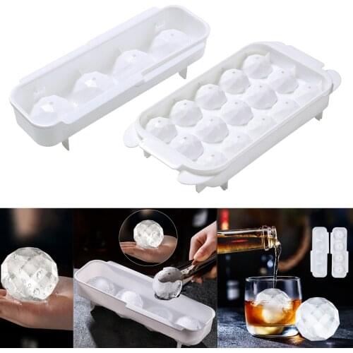 Ice Cube Trays Silicone,Sphere Ice Ball Maker with Lid and Large Square Ice Cube