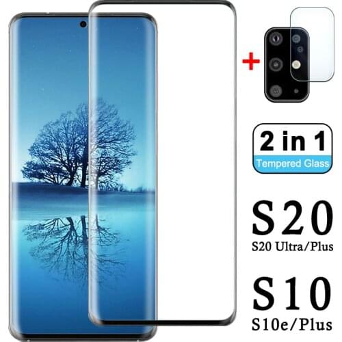 2in1 3D glass on s 10 for samsung galaxy s10 s10e tempered film s20 ultra plus 10s 10e S20plus screen protector camera lens safe