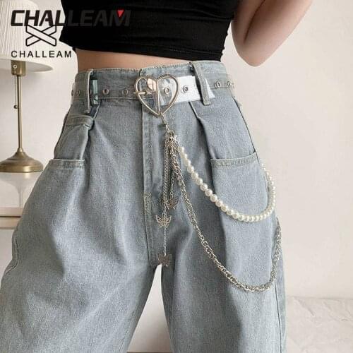 Womens belt womens punk chain butterfly rivet pin buckle waist line resin PVC pants jeans transparent belt x273