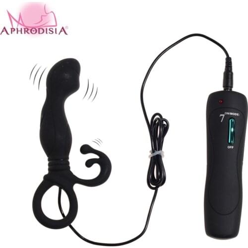 APHRODISIA Silicone Probe Vibrating Anal Remote Control Butt Plug, 7 Speed Erotic Adult Sex Toys For Women Men Gay Couple