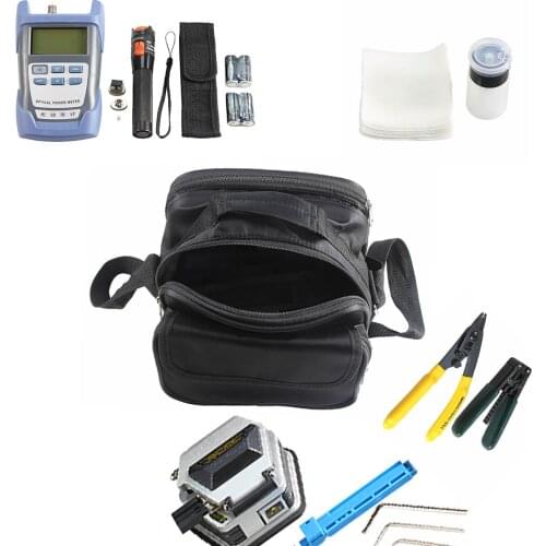 07 types Fiber Optic fusion splicer Tool Kit with SKL-60C Fiber Cleaver Optical Power Meter 10km visual fault locator,Convenient