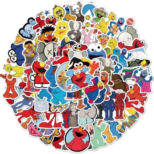 100pcs Anime Sesame Stickers Street Waterproof Motorcycle Skate Phone Laptop Motorcycle Suitcase Guitar Sticker Pegatinas