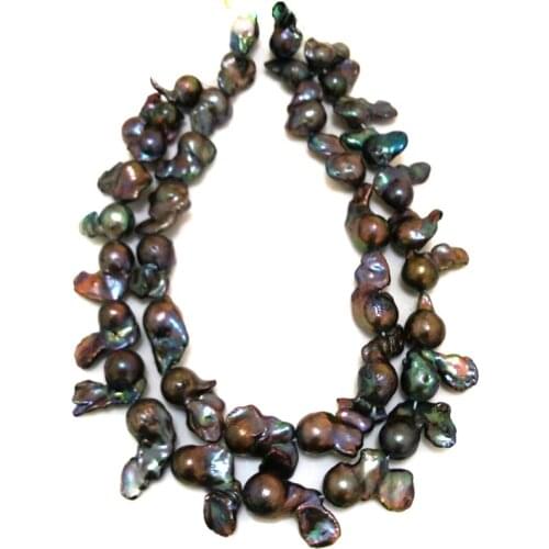 16 inches 18-30 mm Grade AA Black Big Baroque Pearl Loose Strand