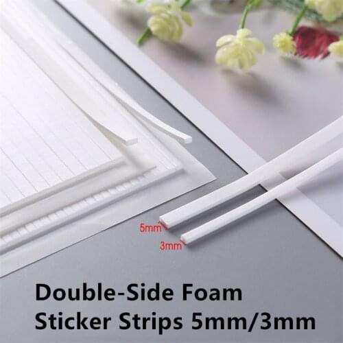 2mm Thick 5mm / 3mm Width Double-sided 3D Foam Strips Adhesives Stickersfor DIY Shaker Cards Making Scrapbooking Crafts Supplies