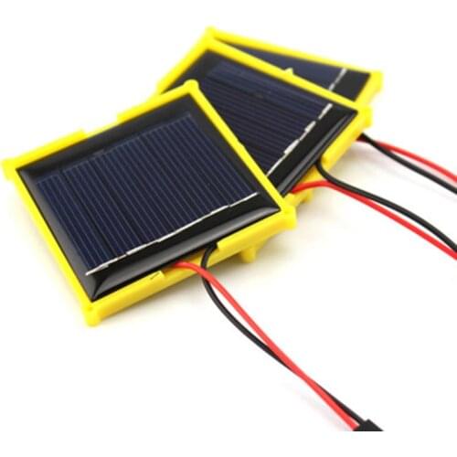 2pcs Solar Panels DC 3V 100ma with JST/SM/Dupont Connection Plug for DIY Model Assembly Battery Power Charge Module Mini Cell