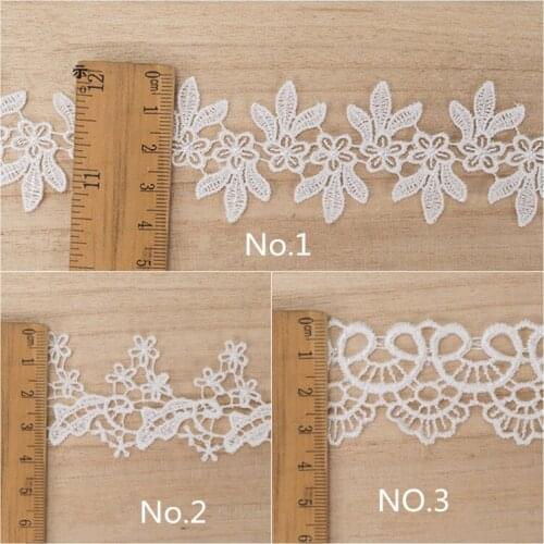 2yardS/lot Handmade Lace Trim Patchwork Material White Lace Ribbon DIY Garment Sewing Accessories FSCH0062