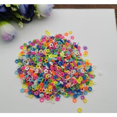 20g 5mm Mix Color Flower for Resin DIY Supplies Nails Art Polymer Clear Clay accessories DIY Sequins scrapbook shakes Craft