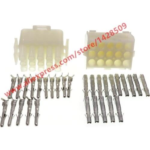 20 Sets 15 Pin Female Male Automotive Plug Connector Electrical Socket 1-480710-0 1-480711-0