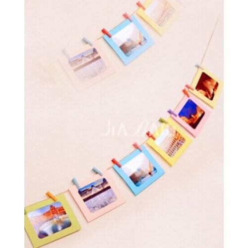 5 Inch DIY Hanging Paper photo frame Mix Colorful For Home Decoration, 10pcs/Set