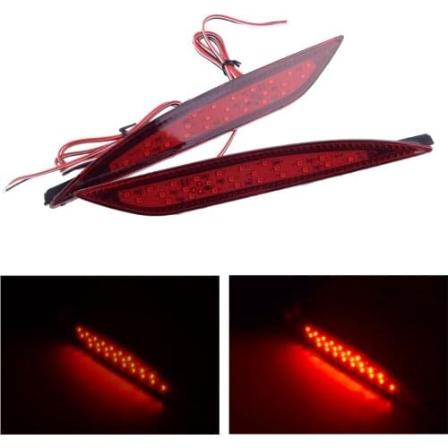 5W 1 Pair Red Rear Bumper Reflector Brake Tail Light Fit for Hyundai Sonata 8th 2011 2012 2013 2014