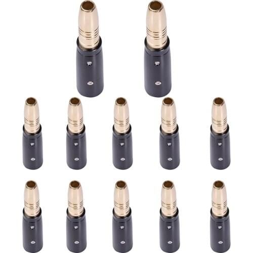 6.35mm 1/4 Jack Female to XLR Adapter Gold Plated 3-Pin Male Socket Audio Adapter for Speaker Guitar Microphone Cables