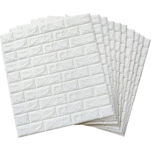 77*70cm PE Foam 3D DIY Foam Wall Stickers Self Adhesive Panels Room Home Decor Embossed Brick