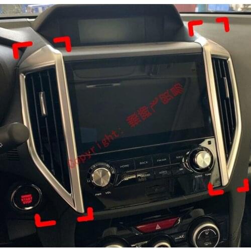 ABS Pearl Chrome Interior Center Air-Condition Vent Outlet Cover Trim For Subaru Forester SK 2018 2019
