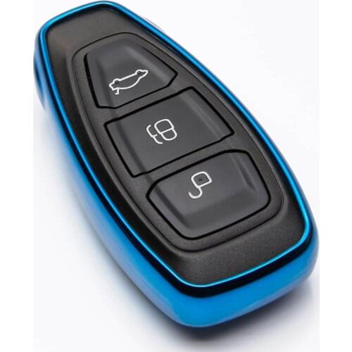 6 Color TPU 3 Button Car Remote Key Case Fob Cover For Ford Fiesta Focus Mondeo Kuga Holder Protector For Ford Keys keychain