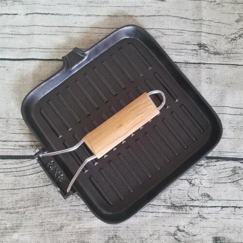 24CM Cast iron pan frying pan steak plate cast iron pan no coating