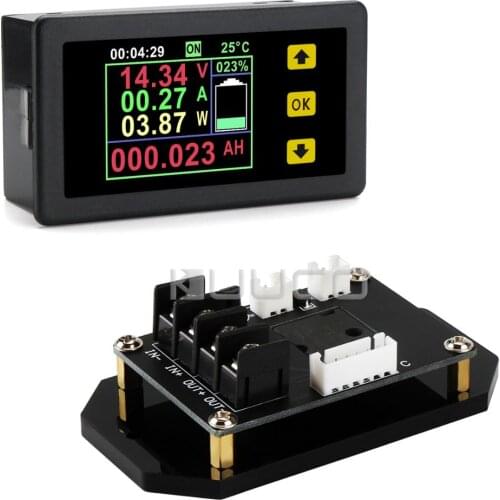 Digital 30A Coulomb Meter Multimeter LCD DC Bidirectional Voltage Current Power Capacity Temperature Battery Monitor