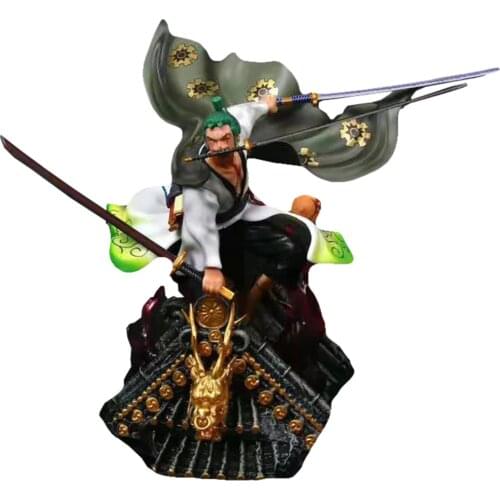 One Pieces GK Action Figure Roronoa Zoro Can Shine Anime 28cm Glow Version Pvc Model Collection Toy Exquisite Decoration Figma