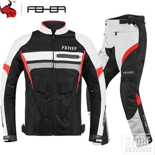 FEHER Motorcycle Jacket Man Woman Reflective Motocross Jacket Waterproof Motorbike Biker Moto Jacket Breathable Protection