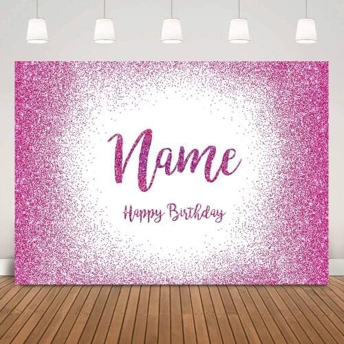 Photography Purple Glitter Backdrop Happy Birthday Party Background Photo Shoot Purple-White DIY Birthday Backdrops Shiny Dots