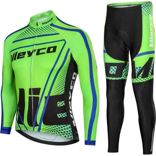 Mieyco Mens Long Sleeve Cycling Jersey Set Spring MTB Bike Wear Clothes Bicycle Clothing Ropa Maillot Ciclismo Cycling Bib Set