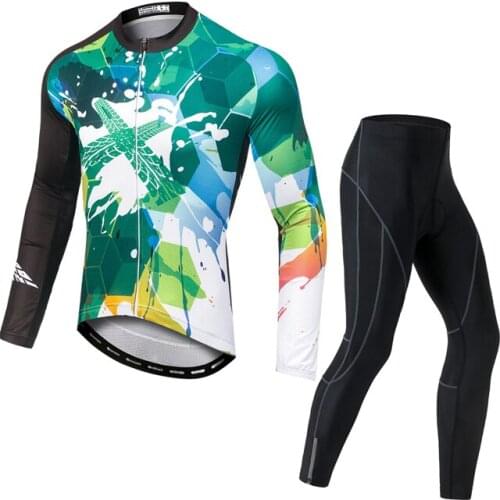 YOCENE Mens Long Sleeve Jersey Quick Dry Bicycle Shirts Mountain Bike MTB Clothing Spring Autumn Cycling Wear