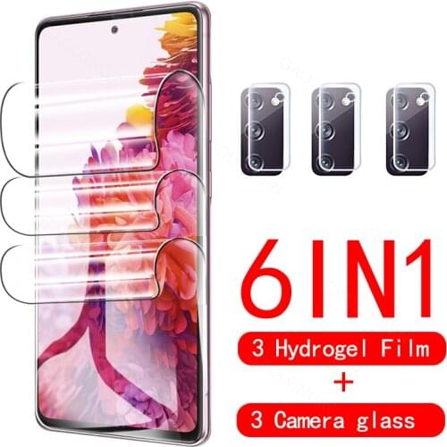 Hydrogel Film For Samsung Galaxy S20 FE Glass Camera Protector On For Samsung S21 Ultra A02S A12 A51 A52 A72 A32 5G Screen Film