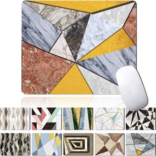 PU Leather Mouse Pad Thickened PU Waterproof Geometric Patterns Office Mouse Pad Gaming Desktop Mouse Pad Simple Mouse Mats