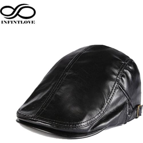 LUCKYLIANJI Women Men Fashion PU Casquette Artist Painter Gangster Beret Cap Newsboy Travel Cabbie Gatsby Hat