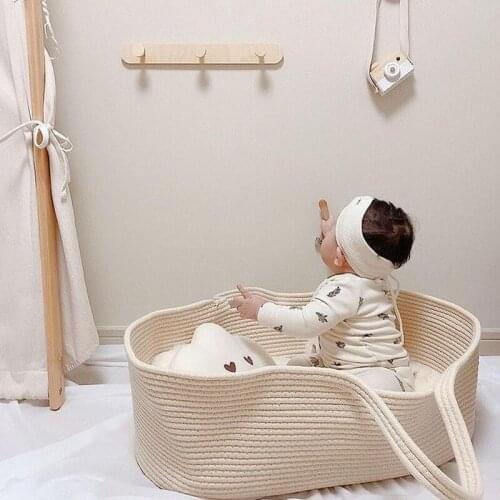 Playpen for Baby Infant Hand Basket Portable Car Newborn Cradle Bed Out Sleeping Basket Carrier