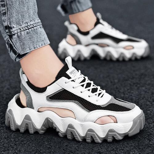 2021 New Summer Mens Mesh Sandals Outdoor Casual Beach Sandals Fashion Light Breathable Sandals Hot Mens Casual Beach Shoes