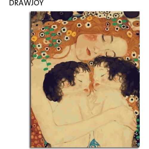 DRAWJOY Framed DIY Wall Paint Pictures Painting By Numbers Of Beauty Lady And Animals Oil Painting Home Decor For Living Room