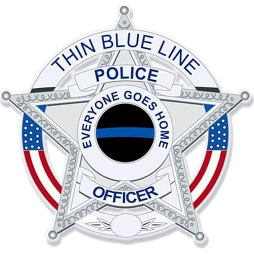 3D Car Sticker Police Swat Decal - Thin Blue Line Auto Accessories Car Window Cover Scratches Waterproof PVC 13cm X 13cm