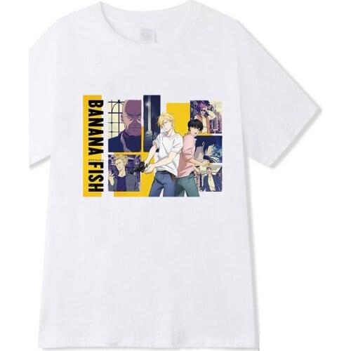 New Japanese Anime Banana Fish T Shirt Funny Manga Graphic Tops 2021 Graphic Harajuku Men Clothes Unisex