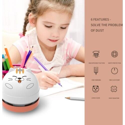New Mini Vacuum Cleaner Desk Dust Keyboard Cleaner Table Cute Sweeper Unique Small Vacuum Hand Held Sweeper For Home Office