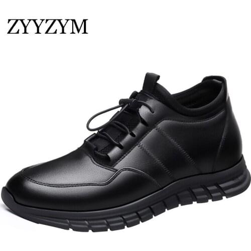 ZYYZYM Men Casual Leather 2021 Spring Autumn New Europe Fashion Flat Shoes Comfortable Men Single Shoes Footwear