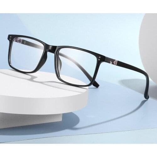 Blue Light Blocking Anti-Blue Ray Optical Prescription Eyeglasses Frame Rectangular Spectacles Plastic Full Rim Men and Women