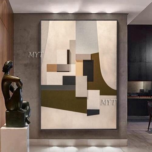 Latest Geometric Design Oil Painting Wall Hanging Decorative Canvas Picture Abstract Wall Art Unframed Paintings Canvas Craft