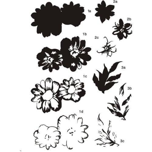 Clear Stamps flower scrapbooking stamps layering scrapbook stamps card making supplies