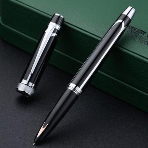 Luxury Set Hero 100 Fountain Pen Classic Arrow Brilliant Elegante Signature 14K Gold Nib Stationery Office Supplies Ink Pens