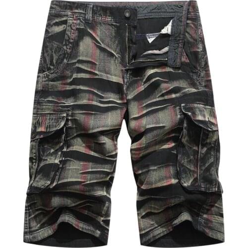 Size 2021 New Camouflage Loose Cargo Shorts Men Cool Summer Military Camo Short Pants Homme Cargo Shorts