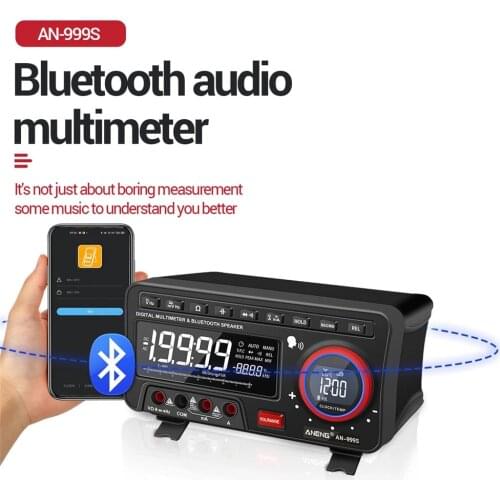 ANENG AN999S Bench Voice Counts True RMS bluetooth DigitalCounts Profesional Digital True Rms Autorange Transistor Tool Meter