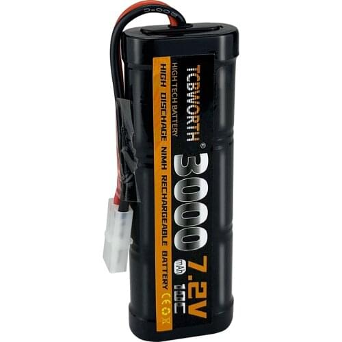 New 7.2V 10C 3000mAh NiMH Replacement RC Battery with Tamiya Discharge Connector for RC toys Racing Cars Boat Aircraft free ship