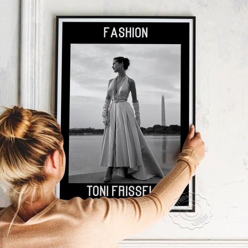 Toni Frissell Exhibition Museum Poster, Fashion Black And White Photography, Retro Character Wall Picture Living Room Home Decor