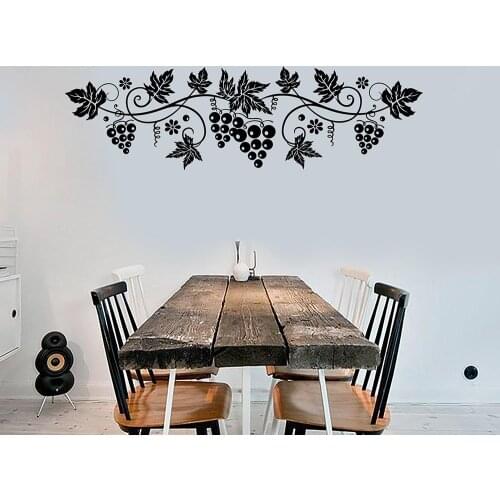 Grapevine Kitchen Decor Grapes Wine Shop Vinyl Wall Decal Home Decor Art Mural Wall Stickers Gift